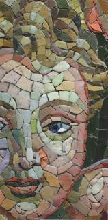 Rose Et Lis Mosaics A La Venice Mosaic Art Art Mosaic Portrait