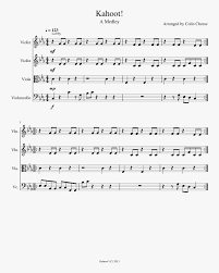Top pop flute sheet music. Kahoot Theme Sheet Music Violin Hd Png Download Transparent Png Image Pngitem