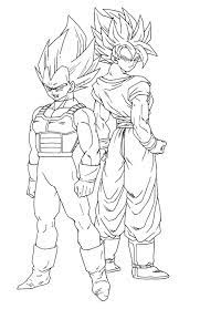 Dragon balls tell the story of goku, a not very bright alien, and his adventures to become the best warrior there is. Awesome Goku And Vegeta Coloring Page Free Printable Coloring Pages For Kids Coloring Home In 2021 Super Coloring Pages Belle Coloring Pages Coloring Pages