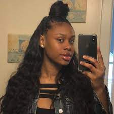 Half Up Half Down Sew In With Feedins Hair Hairstyles Braids Braidedstyles Prote Prom Hairstyles For Short Hair Braided Hairstyles For Wedding Hair Styles