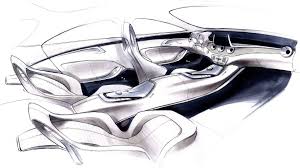 Mercedes Benz Concept Style Coupe Design Interior Sketch Interior Sketch Car Interior Sketch Interior Design Sketches
