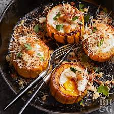 Baked Delicata Egg Cups With Crispy Herbed Crumbs Recipe Delicata Squash Recipe Bhg Recipes Delicata Squash