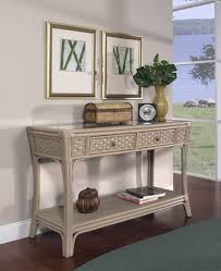 A stunning, slimline console table or hallway table which has been sculpted from a single piece of at rattan and teak we love furniture that stands out from the crowd and which shows off the materials. Riviera Rattan Wicker Console Or Sofa Table From Classic Rattan Model 4149g American Rattan