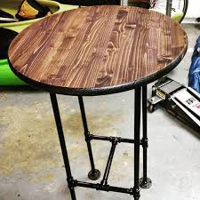 Dart Room High Top Table Is Almost Done Diy Pipefurniture By Bdicillo High Top Table Kitchen Pub Table High Top Tables