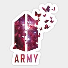 See more ideas about bts, bts wallpaper, bts army logo. Bts Army Logo With Destructive Butterfly Red Galaxy Kpop Army Bts Sticker Teepublic