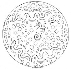 Free seahorse colouring page for adults. Little Sea Horse Mandala Mandalas With Animals 100 Mandalas Zen Anti Stress