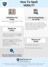 You can translate the dictionary words into your native language. How To Spell Verily And How To Misspell It Too Spellcheck Net