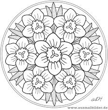Mandala Fleur Mandala Mandalas Coloriage Ausmalbilder Malvorlagen Blumen Stickmuster Kostenlos
