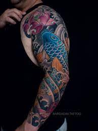 Japanese Sleeve Tattoo Color Japanese Tattoo Traditional Japanese Sleeve Koi Sleeve Lotus Tattoo Male Tattoo Sleeve Sleeve Tattoos Tattoos Japanese Tattoo