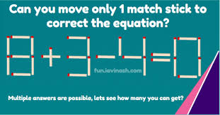 Matchstick puzzles with answers pdf average ratng: Can You Move Only 1 Matchstick To Correct The Equation Fun Iavinash Com