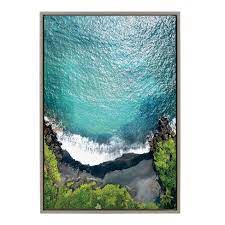 For memories of maui past, present and future, our original design you me and maui home decor art print would be the perfect pretty reminder. 23 X 33 Sylvie Maui Black Sand Beach Framed Canvas Wall Art By Rachel Dowd Gray Kate And Laurel Target