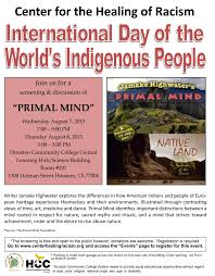 Happy indigenous peoples day header image. Center For The Healing Of Racism International Day Of The World S Indigenous People Poster