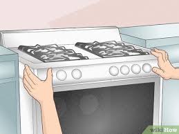 To avoid damage to your cabinets, check with the gas connection on the cooktop is on the right (same location as j in the above diagram). How To Clean Underneath A Stove 15 Steps With Pictures