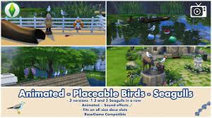 March 2018 in the sims 4 ideas corner. Mod The Sims Animated Placeable Birds Seagulls Animation Sims Animated Animals