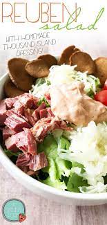 Reuben Salad Homemade Thousand Island Dressing The Skinny Fork Recipe Beef Salad Recipe Healthy Recipes Food