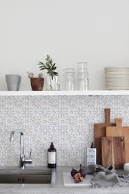 geometric pattern kitchen splashback