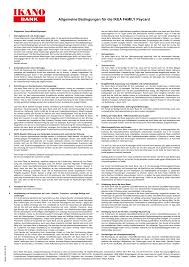 Https Ikanobank At Media Germany Ikanobank At Dateien Allgemeine Dokumente Ikanobank Agb Ikeafamilypaycard 25052018 Pdf La De De