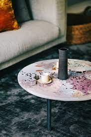 index round kentholz terrazzo terrazzo table house interior decor