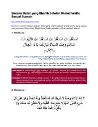 Sholat (salat) witir adalah sholat sunah yang. Pdf Bacaan Dzikir Yang Shahih Setelah Shalat Fardhu Sesuai Sunnah Weddi Wijaya Academia Edu