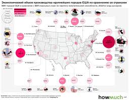 Сегодня же в канаде социальная политика более похожа на европейскую, медицина доступней, образование. Infografika Vvp 20 Krupnejshih Gorodov Ssha V Sravnenii S Vvp Otdelnyh Stran