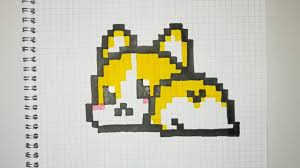 ???12 modèles de pixel art animaux à télécharger gratuitement ??? Pixel Art Chien Shiba Kawaii Facile Youtube