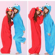 Vanny in a white / light gray cookie monster onesie. Cookie Monster Elmo Onesie For Rental Babies Kids Babies Kids Fashion On Carousell