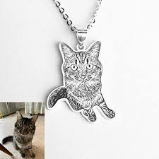Comes with a gift box :) free shipping on orders. Sterling Silver Pet Charm Engrave Cat Personalized Necklace Custom Pet Necklace Photo Pendant Pet Memorial Jewelry Pet Charm Birthday Christmas Gifts Amazon Co Uk Handmade
