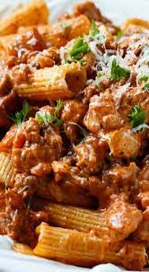 Italian Sausage Rigatoni With Spicy Cream Sauce Spicy Southern Kitchen Recipe Italian Sausage Recipes Rigatoni Recipes Tasty Pasta