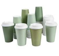 Amazon.com: 80 Pcs 12 oz Sage Green Paper Cups Disposable ...