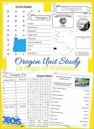 Oregon State Fact File Worksheets State Lesson Oregon State Study Unit
