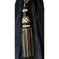 Your curtains look messy when just pulled back, but a good pair of curtain tiebacks can make all the difference. Black And Gold Curtain Tie Backs