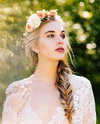 32 Attractive Flower Wedding Hairstyles To Get Inspired Romantic Wedding Hair Wedding Hair And Makeup Braided Hairstyles For Wedding