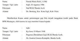 Nah, berikut ini kami sajikan buat anda. Contoh Surat Kuasa Pengambilan Uang Pensiun Di Bank Bri