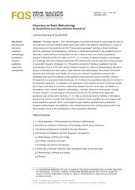 While methods of data collection and data analysis represent the core of research methods the most important elements of research methodology expected to be covered in business dissertation at bachelor's, master's and phd levels include research philosophy. Pdf Discovery As Basic Methodology Of Qualitative And Quantitative Research