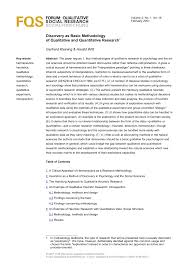 For this reason, when writing up your methodology for qualitative research, it's important to reflect on your approach. Pdf Discovery As Basic Methodology Of Qualitative And Quantitative Research