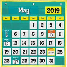 Space Saver Calendar Pocket Chart Get Students Involved In A Daily Calendar Activity Great Calendar Chart For Limited Wall Space Grommets And