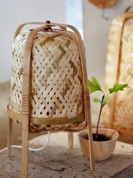 Knixhult Candeeiro De Mesa Bambu Ikea In 2020 Rattan Lamp Bamboo Lamp Wicker Baskets Storage