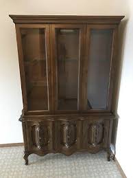 A china cabinet is a piece of dining room furniture, usually with glass fronts and sides, used to hold and display porcelain dinnerware (china). Vintage Antique German Hutch China Cabinet Made In Germany 1938 Good Condition 450 00 Picclick