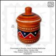 Hand Painting Multicolor Wooden Sindoor Box, Sindur Dibbi