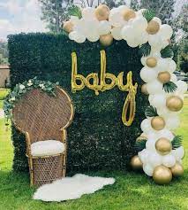 Chrome Gold White And Clear Balloon Arch Garland Kit Baby Letter Balloon Gender Neutral Baby Shower Balloon Decoration Gender Reveal Set Baby Shower Balloon Decorations Baby Shower Party Balloons Baby