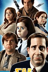 The Office Cast in Star Wars Movie Poster · Creative Fabrica