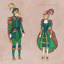 Die Zauberflote Papageno Und Papagena The Magic Flute Alice In Wonderland Ballet Character Costumes