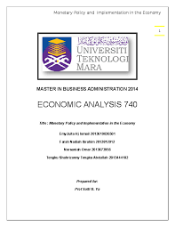 An economic analysis of monetary policy in four asean economies. Doc Monetary Policy Farah Nadiah Ibrahim Academia Edu