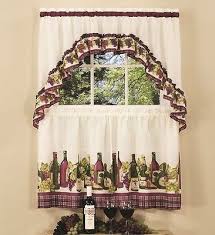 Wine And Grapes Window Curtain Set Kitchen Swag 24 Tiers Bottles Wine Decor Grape Kitchen Decor Kitchen Curtains Wine Theme Kitchen