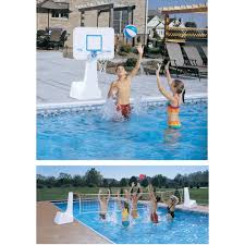 Dunn Rite Poolsport Portable Pool Basketball Volleyball Set Volleyball Set Pool Basketball Portable Pools