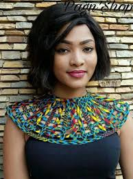 Collier Africain En Wax Pagne Africain Cire Ankara African Fashion African Fashion Dresses African Fashion Ankara