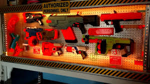 Wall mounted, made from reclaimed barn wood. Ultimate Nerf Gun Display Youtube