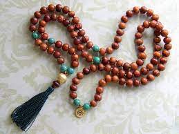 This necklace used the entire length of the thread, without cutting the length down at all. Make A Tassel Necklace With Prayer Beads Rings And Thingsrings And Things