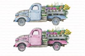 The original vintage mobile flower shop (2016) 💐🚛 back out march 2021 same day delivery available ✨ order online 👇🏼 ameliasflowertruck.com. Spring Truck Clipart Set 3 Clip Art Truck Crafts Applique Pattern