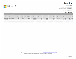 Understand Your Bill Or Invoice For Microsoft 365 For Business Microsoft Docs